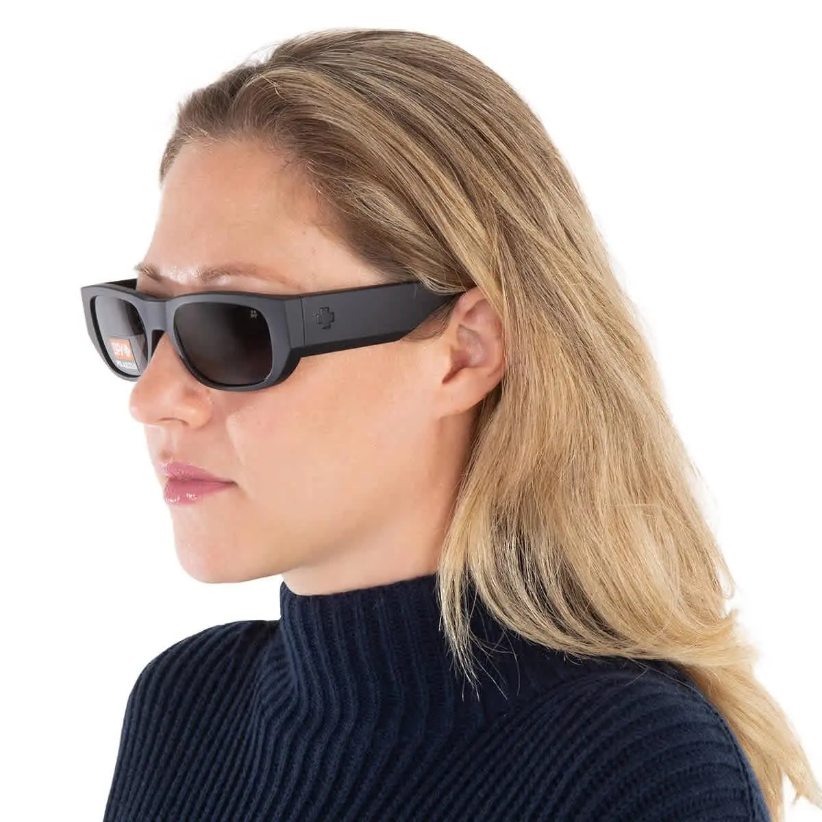 Spy Genre Happy Grey Polarized Rectangular Unisex Sunglasses 6700000000133 by SPY Optics