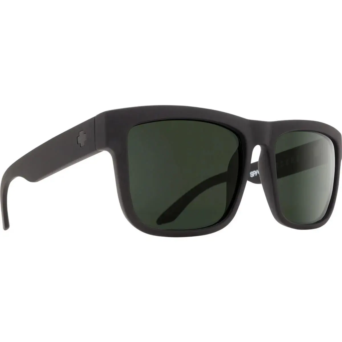 Spy Optics Men`s Discord Soft Matte Black Sunglasses - Happy Gray Green Polar, Frame: Soft Matte Black, Lens: Happy Gray Green Polar