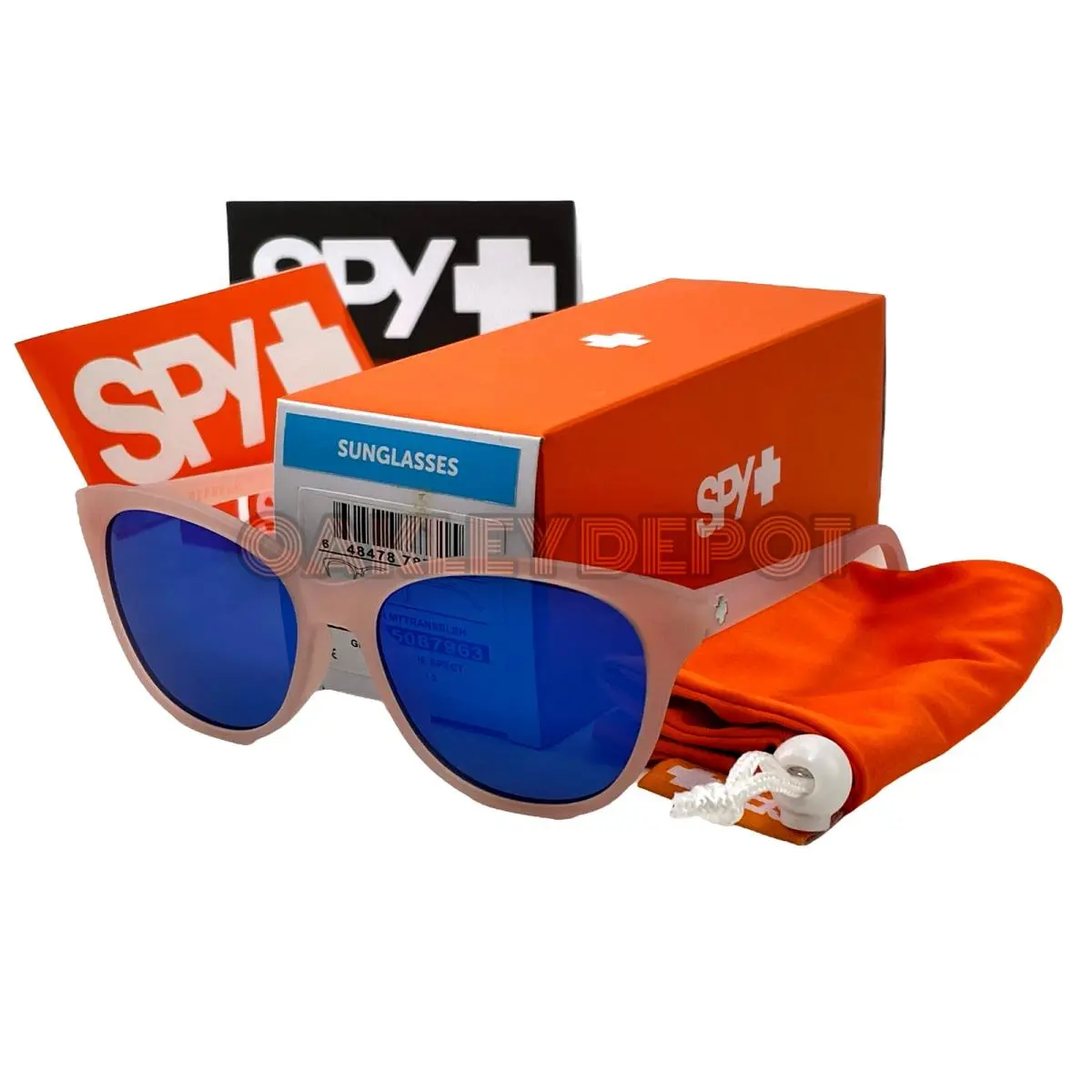 Spy Optic Spritzer Matte Translucent Blush/light Blue Spectra Sunglasses