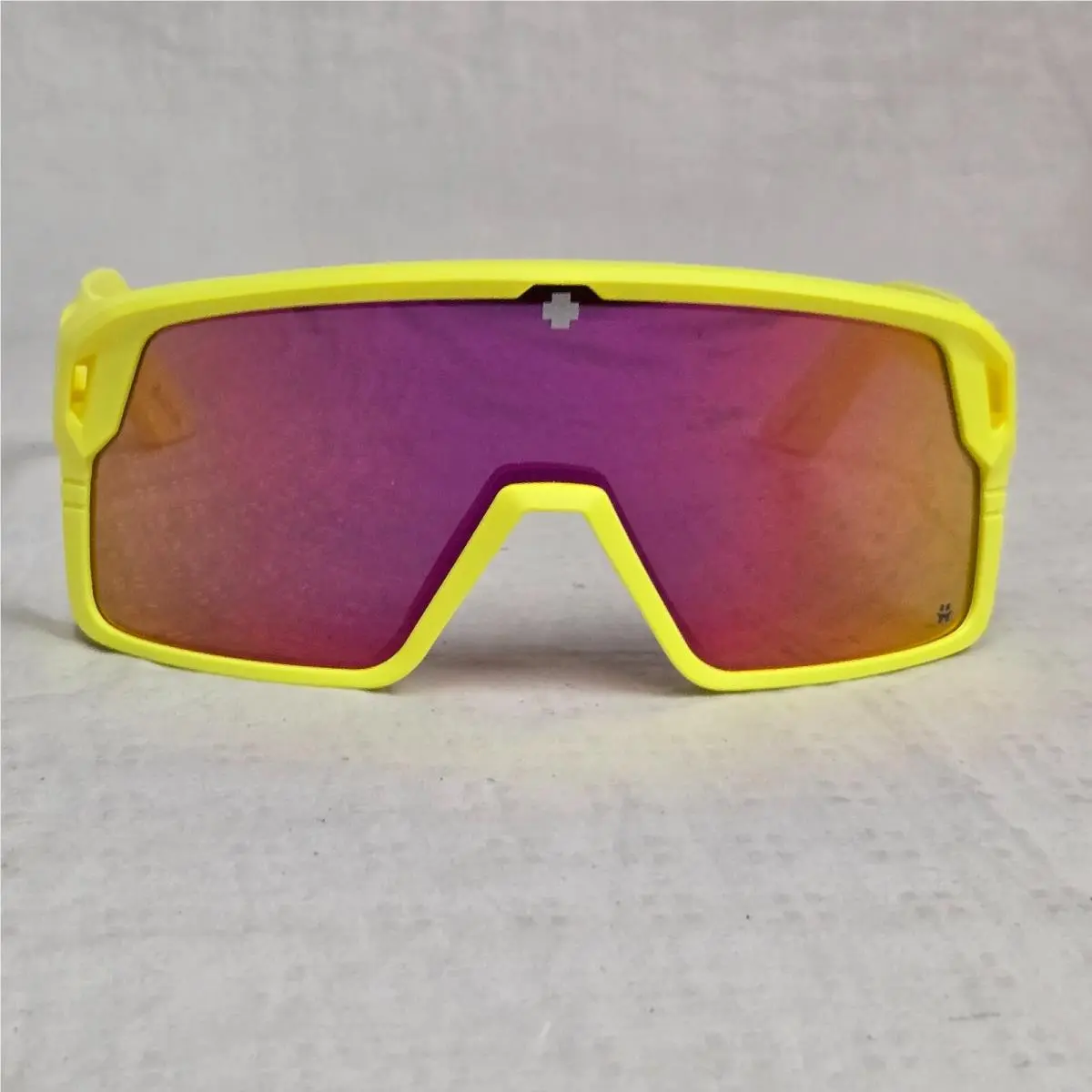 Spy Optics Monolith Matte Neon Yellow - Happy Gray Green Pink Spectra Closeout - Frame: Yellow, Lens: Gray Green Pink