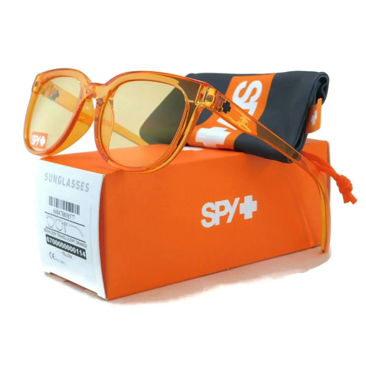 Spy Bewilder Ladies Sunglasses Translucent Orange / Yellow Lens by SPY Optics