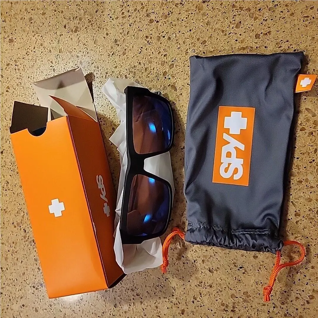 Spy Optic Cyrus Sunglasses Men`s Soft Matte Black Happy Bronze w/ Blue Spectra
