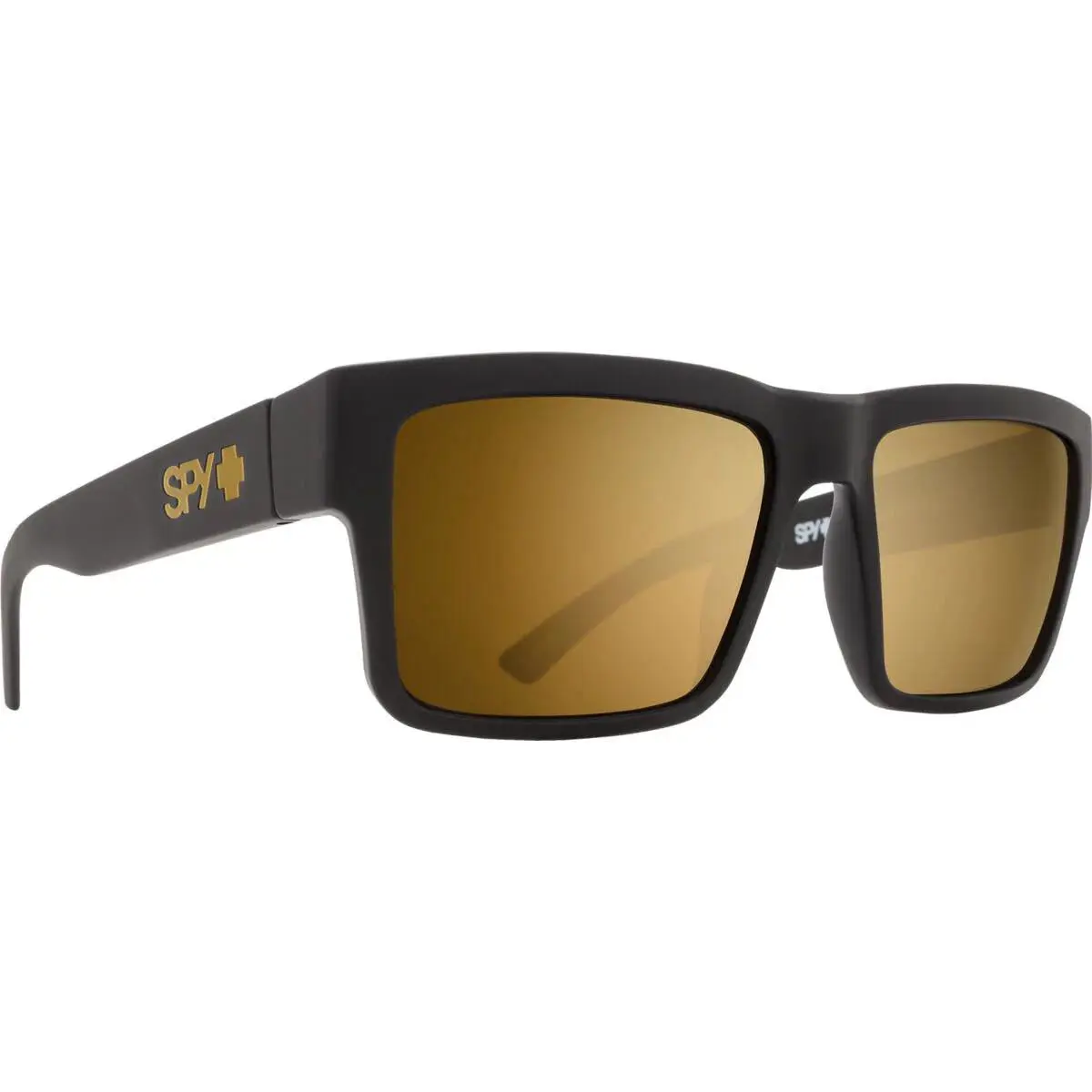 Spy Optics Men`s Montana Black Soft Matte Sunglasses - HD Plus Bronze with Gold Spectraa, Frame: Black Soft Matte, Lens: HD Plus Bronze with Gold Spectraa