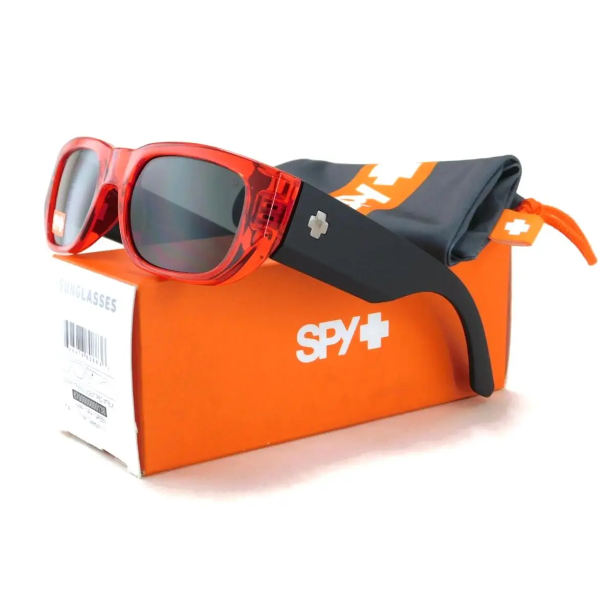 Spy Genre Sunglasses Translucent Red Matte Black / Happy Gray Green Lens by SPY Optics