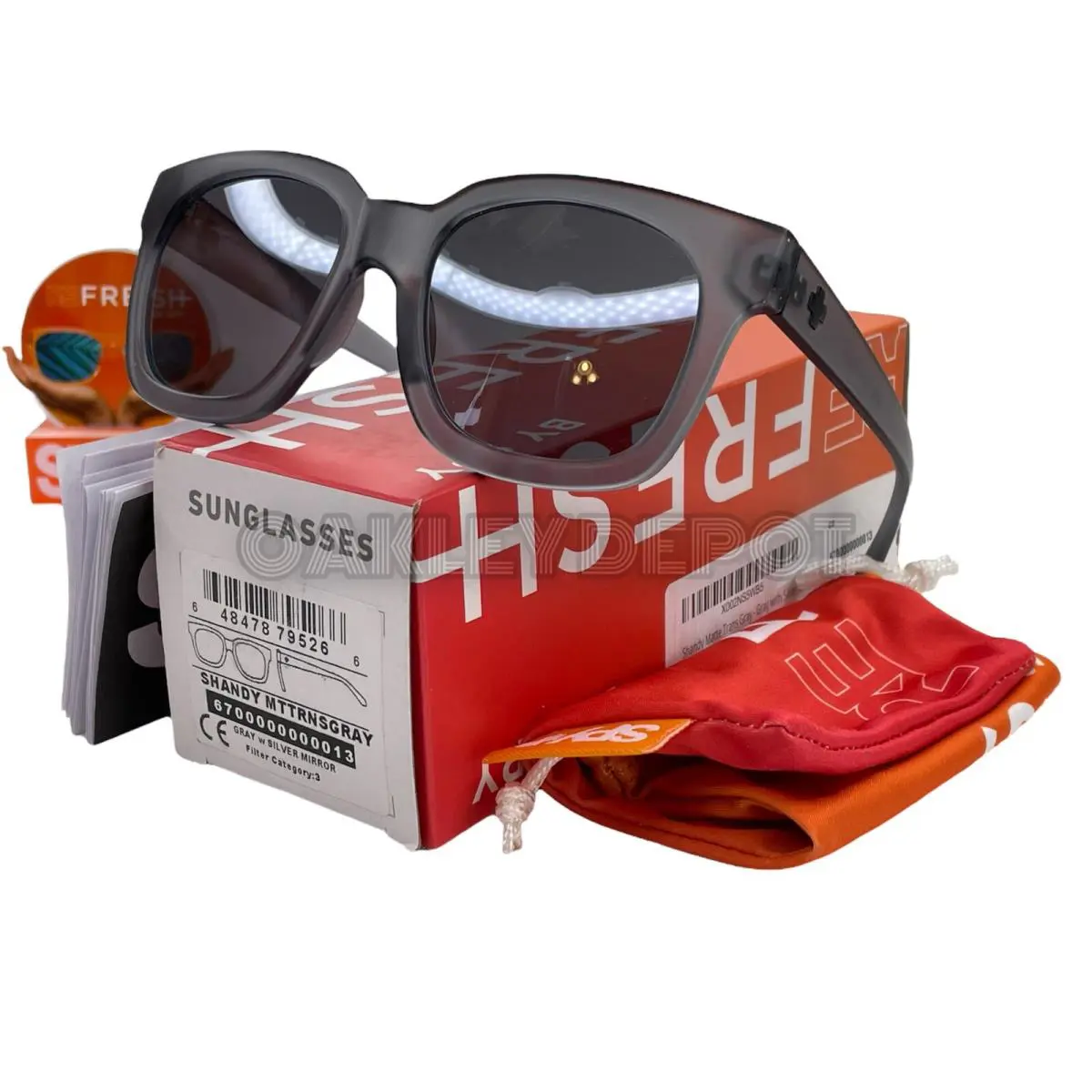 Spy Optic Shandy Smoke Gray/gray W/silver Mirror Sunglasses 6700000000013