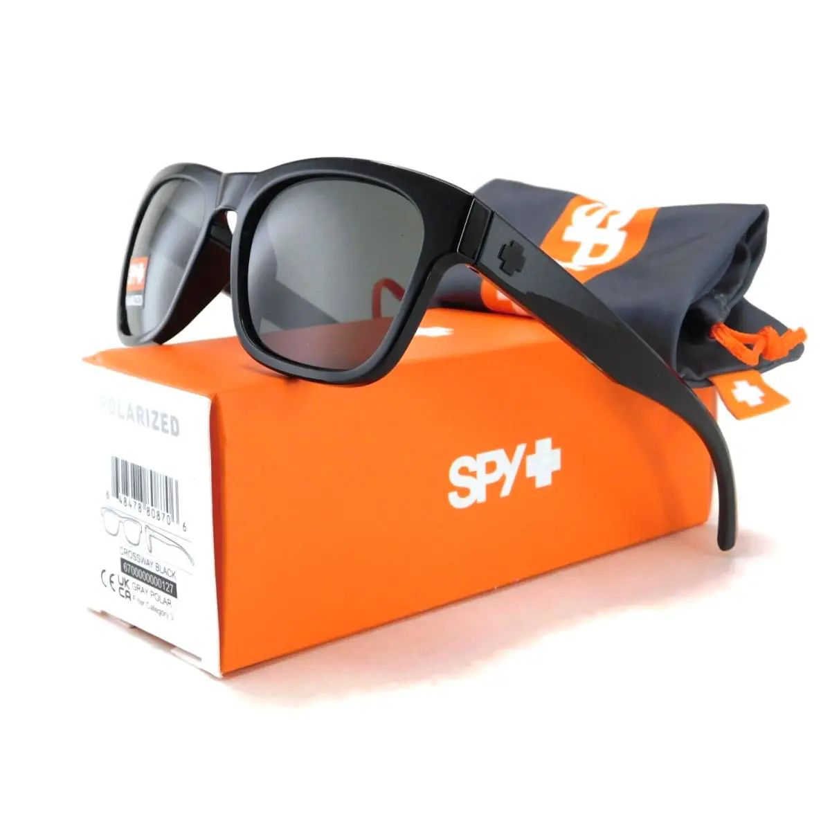 Spy Crossway Polarized Sunglasses Shiny Black / Gray Polar Lens - Frame: Shiny Black, Lens: Gray Polarized