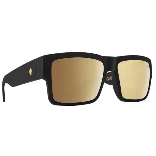 Spy Optic Cyrus Sunglasses - Club Midnite / Happy Bronze Gold Spectra Mirror - Frame: Soft Matte Black, Lens: Happy Bronze Gold Spectra Mirror