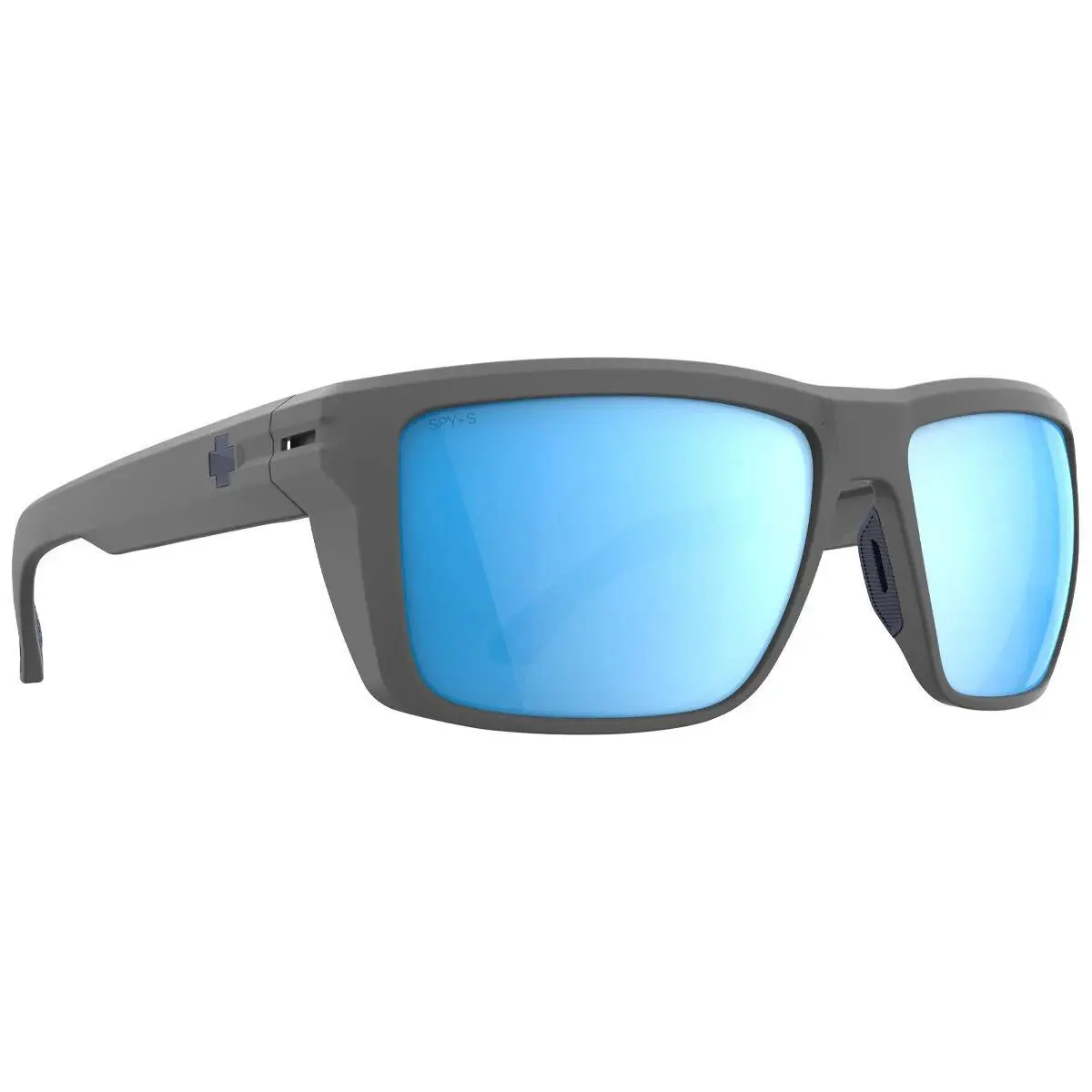 Spy Optics Men`s Overhaul Xl Matte Gray Sunglasses - Happy Boost Polar Ice Blue Mirror, Frame: Matte Gray, Lens: Happy Boost Polar Ice Blue Mirror