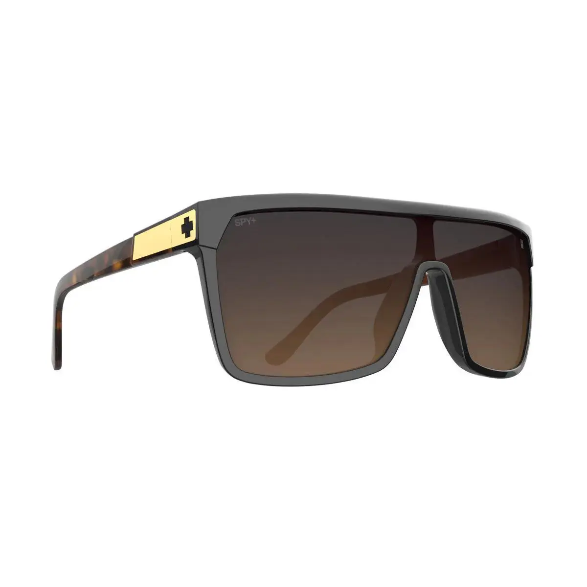 Spy Optics Men`s Flynn Black/honey Tortoise Sunglasses - Happy Dark Brown Fade, Frame: Black/Honey Tortoise, Lens: Happy Dark Brown Fade