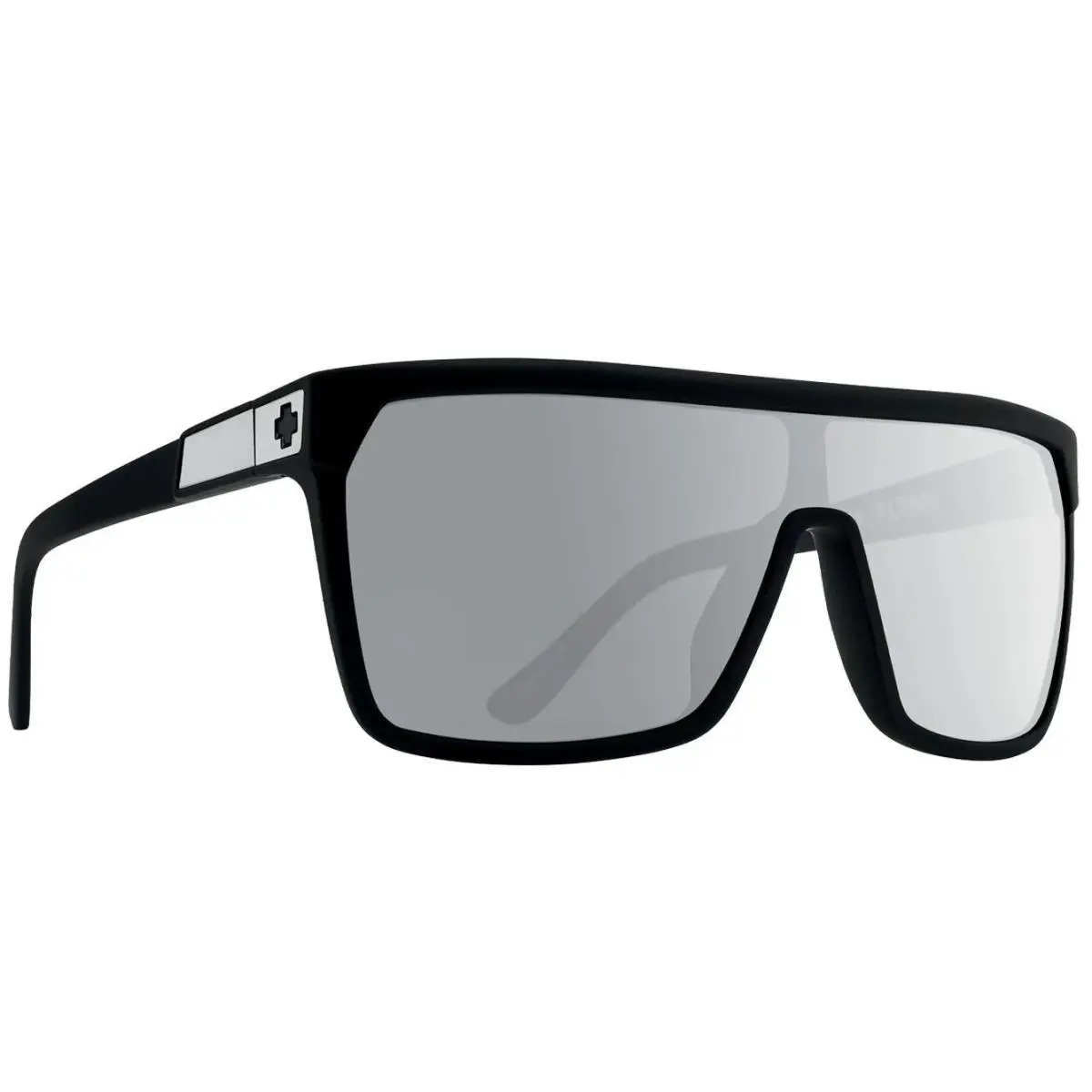 Spy Optics Men`s Flynn Soft Matte Black Sunglasses - Happy Gray Green Polar with Silver Spectraa Mirror, Frame: Soft Matte Black, Lens: Happy Gray Green Polar with Silver Spectraa Mirror