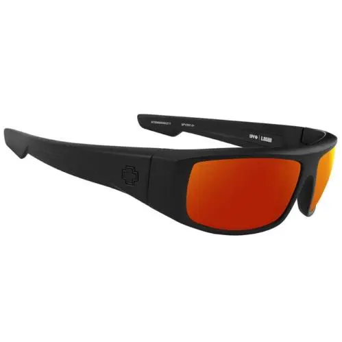 Spy Optic Logan Sunglasses - Matte Blk Ansi / Happy Boost Polar Orange Mirr - Frame: Matte Black ANSI RX, Lens: Happy Boost Polar Orange Mirror