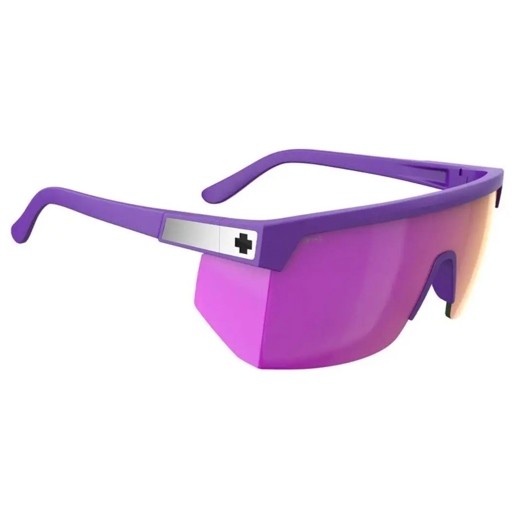 Spy Optic Super Flynn Ansi Sunglasses - Mt Purple / Hd+ Grey Green Pink Mirr - Frame: Matte Purple, Lens: HD Plus Grey Green with Pink Spectra Mirror
