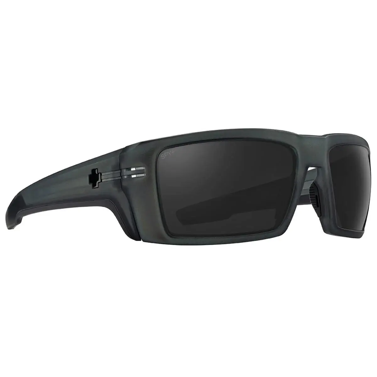 Spy Optics Men`s Rebar Ansi Matte Translucent Gunmetal Sunglasses - Happy Gray Polar, Frame: Matte Translucent Gunmetal, Lens: Happy Gray Polar