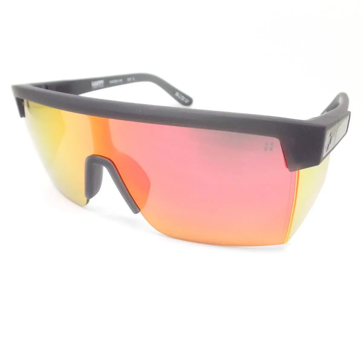 Spy Optics Super Flynn Matte Black Orange Mirror Sunglasses - Frame: Translucent Matte Black, Lens: Happy Grey Green Orange Mirror