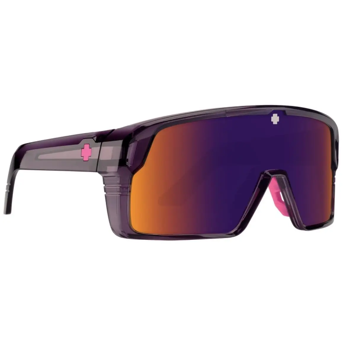 Spy Optic Monolith Sunglasses - Translucent Dark Purple / Gray Green Dark Purple - Frame: Translucent Dark Purple, Lens: Happy Gray Green Dark Purple Spectra Mirror