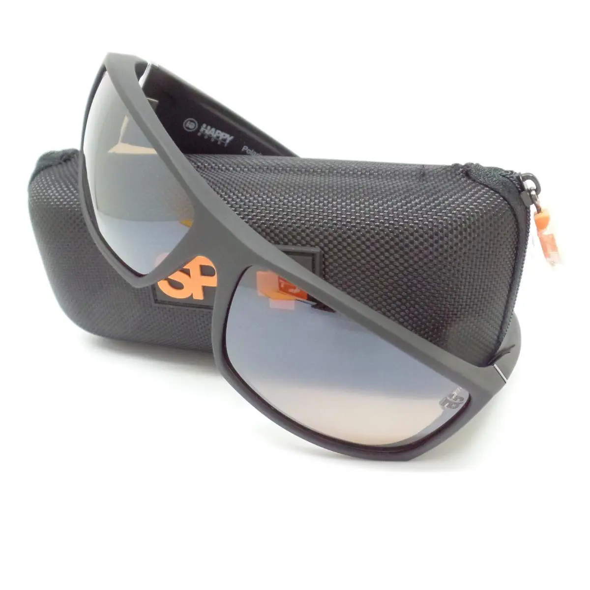 Spy Optics Cooper XL Soft Matte Black Mirror Polarized Sunglasses