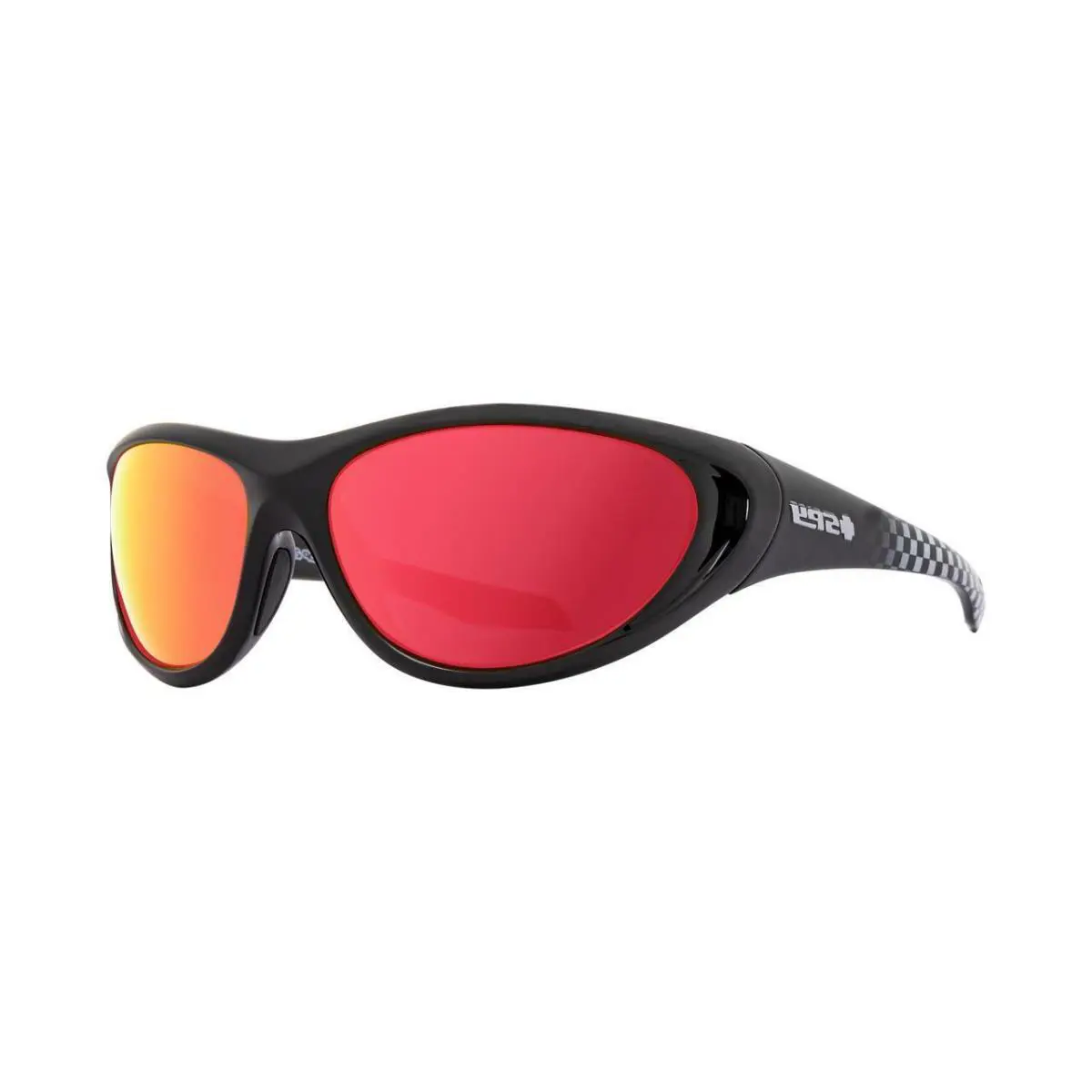 Spy Optics Scoop 2 Black Checkered Fade Sunglasses HD Plus Rose with Red Spectra by SPY Optics