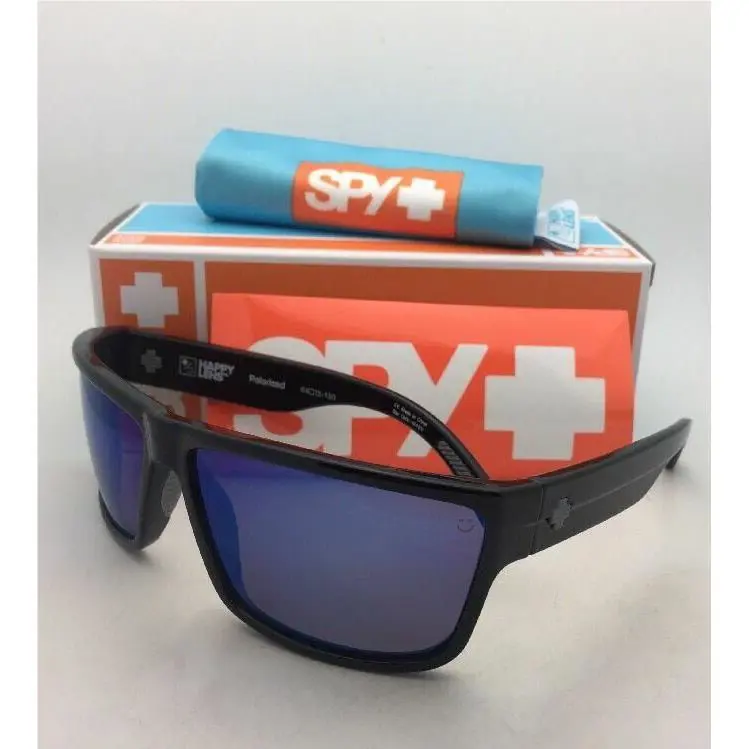 Polarized Spy Optic Sunglasses Rocky Shiny Black Frame W/bronze Lens+blue Mirror