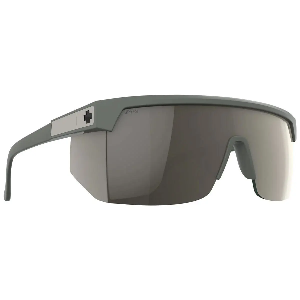 Spy Optics Men`s Super Flynn Matte Olive Green Sunglasses - Happy Bronze Pewter Mirror, Frame: Matte Olive Green, Lens: Happy Bronze Pewter Mirror