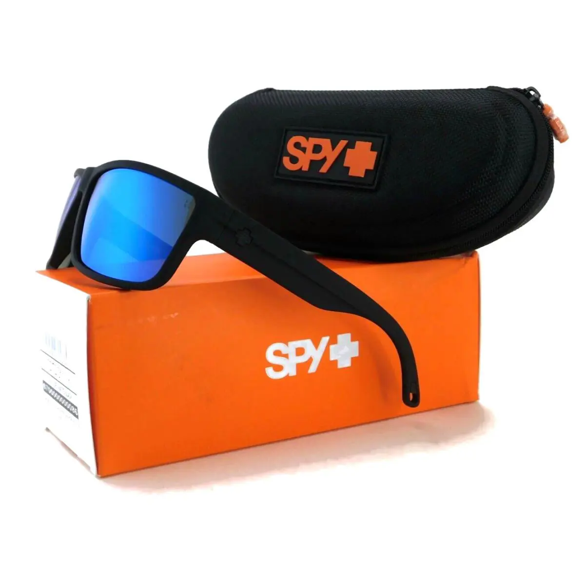 Spy Rocky Sunglasses Soft Matte Black / Gray Green Polar Blue Spectra Lens - Frame: Soft Matte Black, Lens: Happy Dark Gray Green Polar with Dark Blue Spectra Mirror