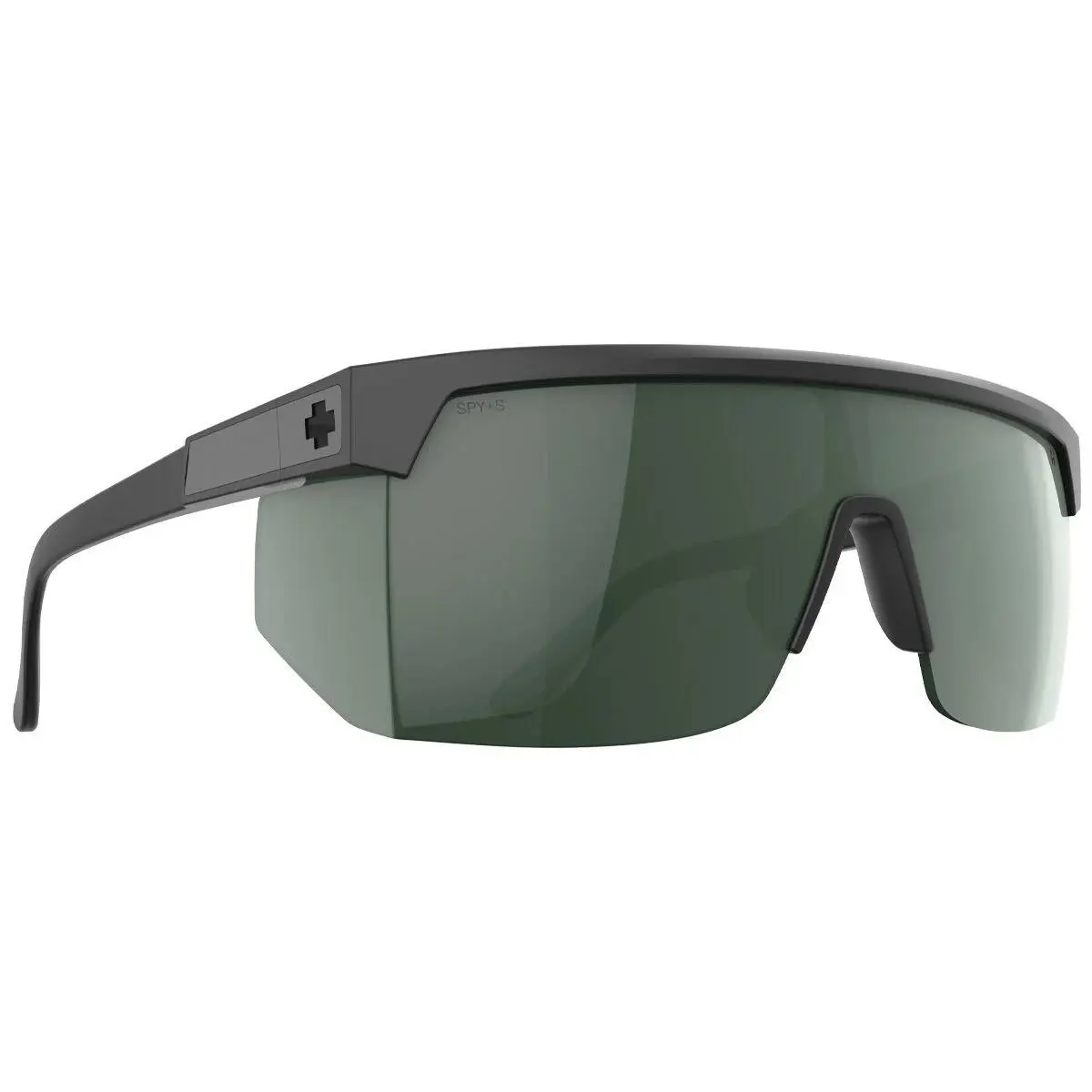 Spy Optics Men`s Super Flynn Matte Black Sunglasses - Happy Gray Green, Frame: Matte Black, Lens: Happy Gray Green