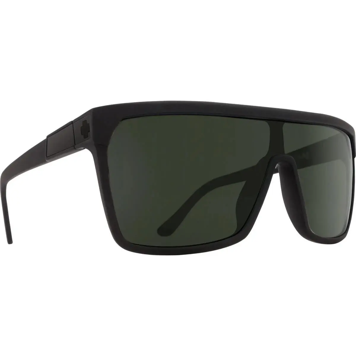 Spy Optics Men`s Flynn Soft Matte Black Sunglasses - Happy Gray Green, Frame: Soft Matte Black, Lens: Happy Gray Green