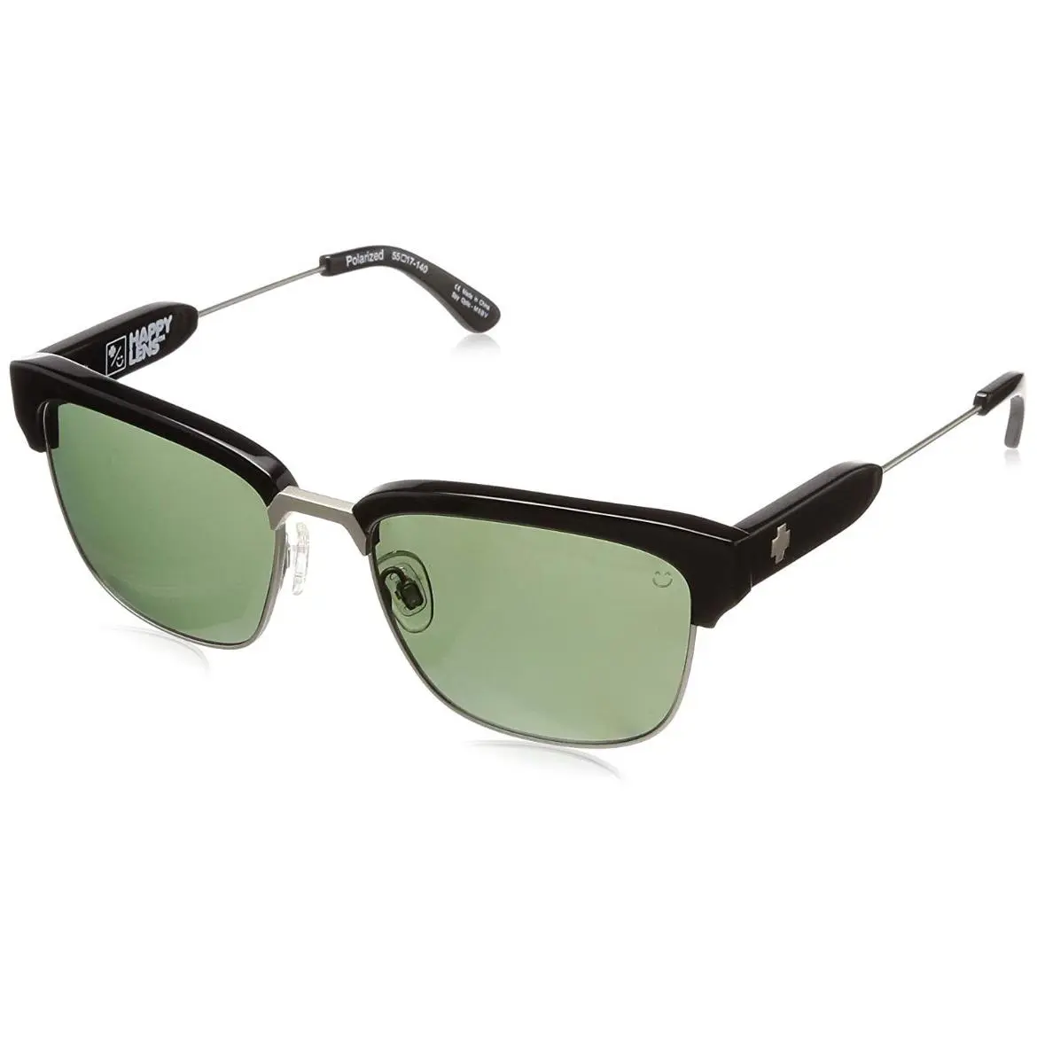 Spy Optics Bellows Black Silver Sunglasses Happy Gray Green Polarized by SPY Optics