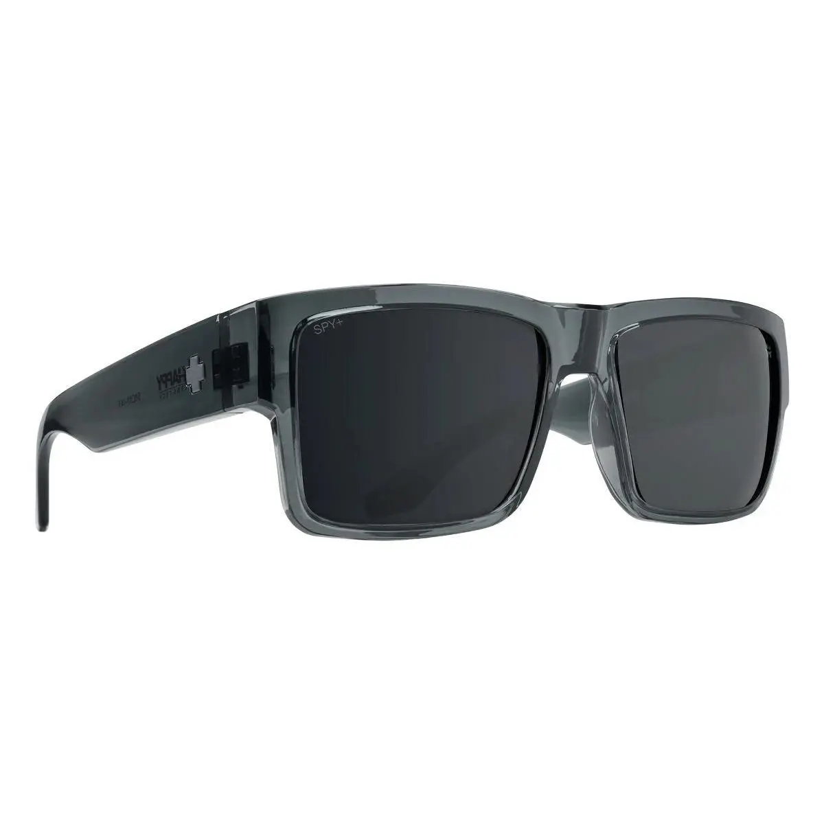 Spy Optics Men`s Cyrus Translucent Gunmetal Sunglasses - Happy Gray Gunmetal Spectraa Mirror, Frame: Translucent Gunmetal, Lens: Happy Gray Gunmetal Spectraa Mirror