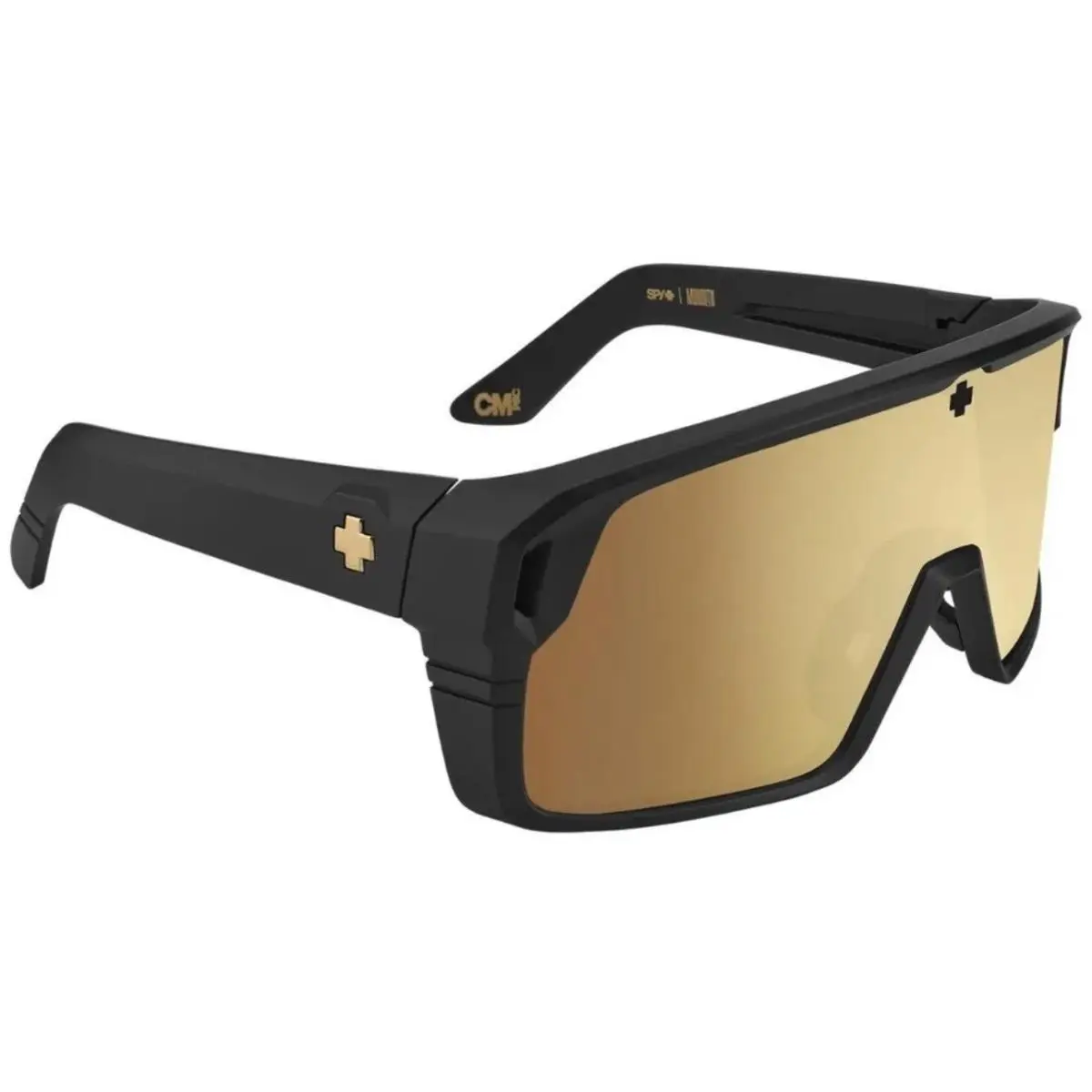 Spy Optic Monolith Sunglasses - Soft Matte Black / Club Midnite Gold Spectra - Frame: Soft Matte Black, Lens: Happy Bronze Gold Spectra Mirror