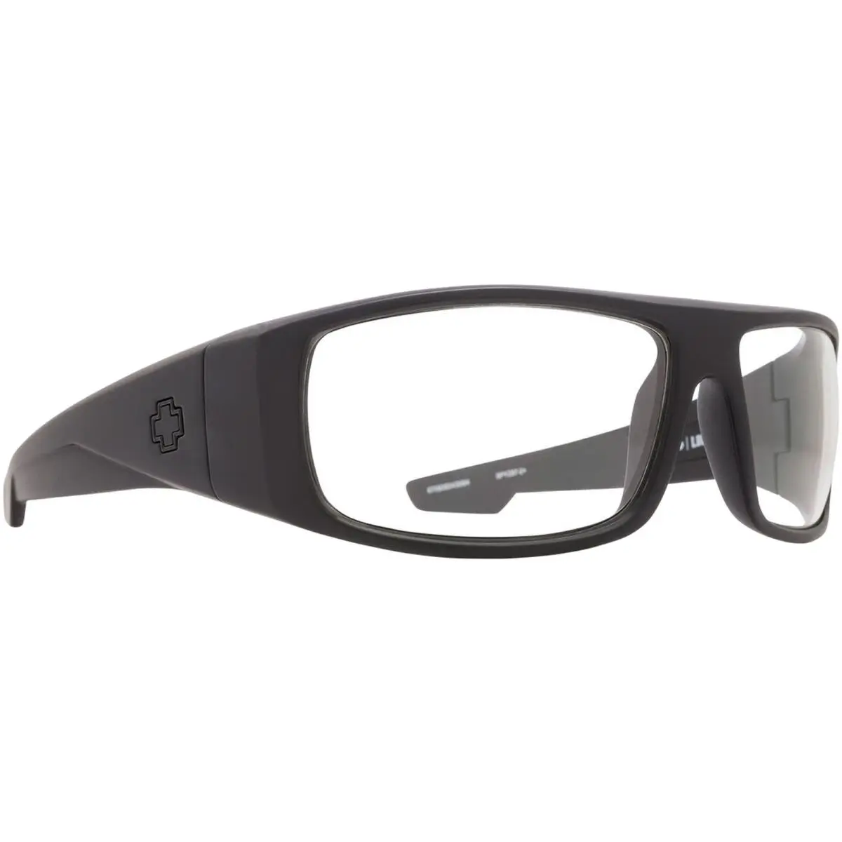 Spy Optic Logan Men`s Matte Black Ansi Z87-2+ Wrap Safety Glasses 670939243094 - Frame: Matte Black, Lens: Clear