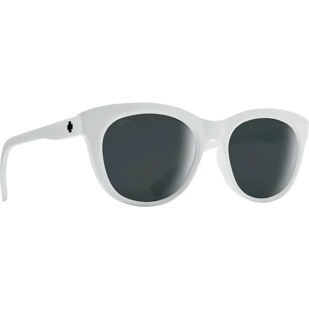 Spy Optics Women`s Boundless Matte White Sunglasses - Gray with Black Spectraa Mirror, Frame: Matte White, Lens: Gray with Black Spectraa Mirror