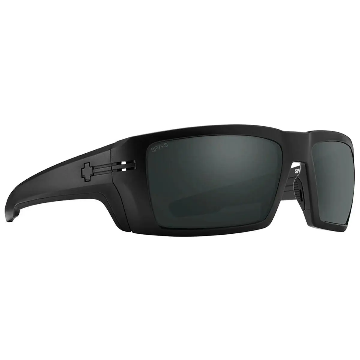 Spy Optics Men`s Rebar Ansi Matte Black Sunglasses - Happy Boost Polar Black Mirror, Frame: Matte Black, Lens: Happy Boost Polar Black Mirror
