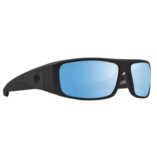 Spy Optic Logan Sunglasses - Matte Black / Happy Boost Polar Ice Blue - Frame: Matte Black, Lens: Happy Boost Bronze Polar Ice Blue Spectra Mirror