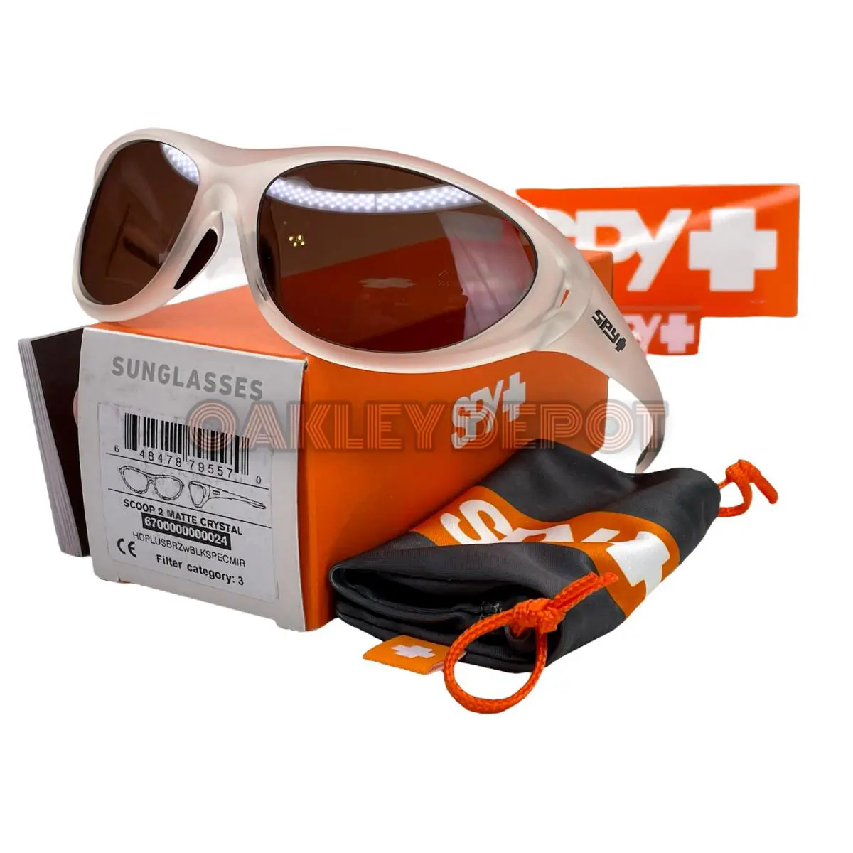 Spy Optic Scoop 2 Matte Clear/brown/black Spectra Sunglasses 6700000000024