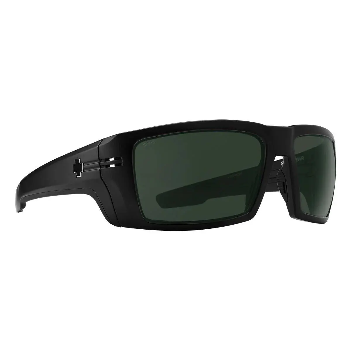 Spy Optics Men`s Rebar Ansi Matte Black Sunglasses - Happy Gray Green, Frame: Matte Black, Lens: Happy Gray Green