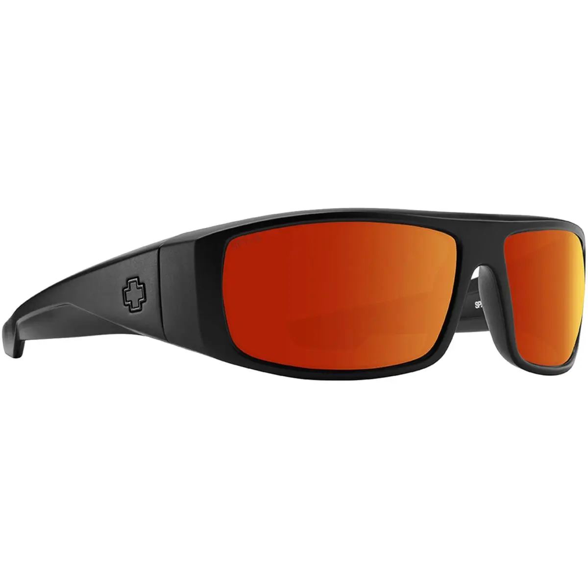 Spy Logan Polarized Ansi Z87 Men`s Matte Black Sport Wrap Sunglasses