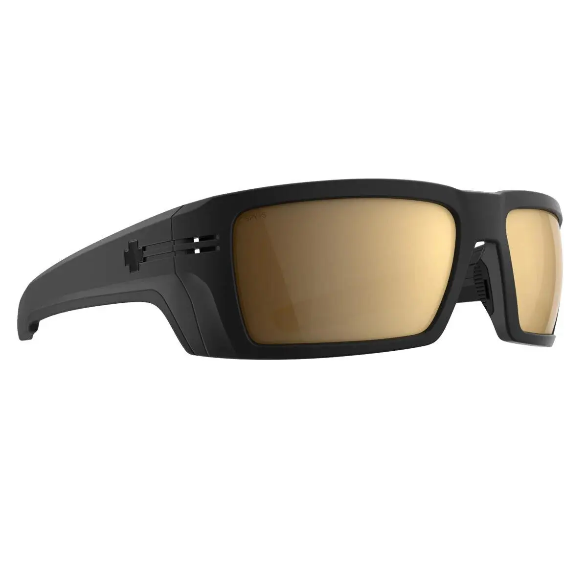 Spy Optics Men`s Rebar Se Ansi Matte Black Sunglasses - Happy Bronze Gold Mirror, Frame: Matte Black, Lens: Happy Bronze Gold Mirror