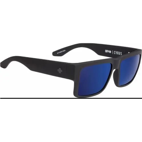 Spy Optic Cyrus AF Sunglasses - Soft Matte Black / Happy Bronze Blue Lens - Frame: AF Soft Matte Black, Lens: Happy Bronze Blue Spectra Mirror