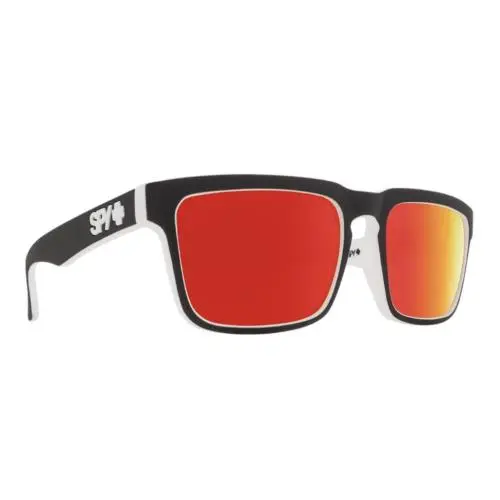 Spy Optic Helm Sunglasses - Whitewall / Happy Gray Green Red Spectra Mirror - Frame: Whitewall, Lens: HD+ Gray Green Red Spectra Mirror