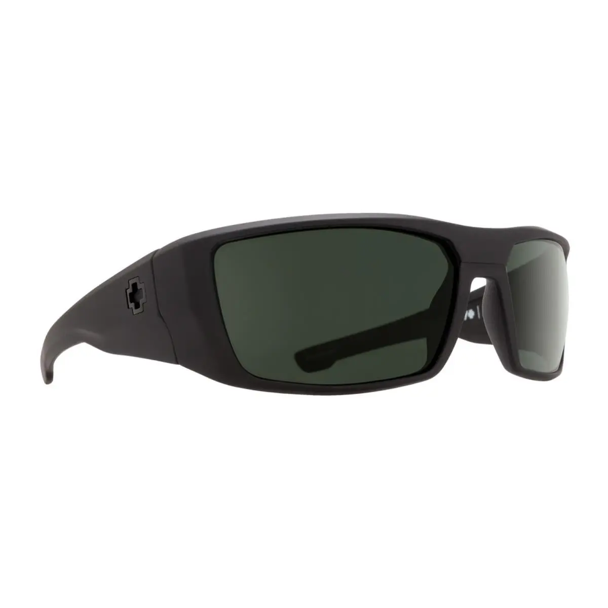 Spy Optic Dirk Wrap Men`s Sunglasses Soft Matte Black/happy Gray Green Polar - Frame: Black, Lens: Happy Gray Green Polar