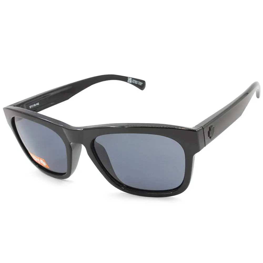Spy Crossway Shiny Black/grey Unisex Designer Sunglasses - Frame: Black, Lens: Gray