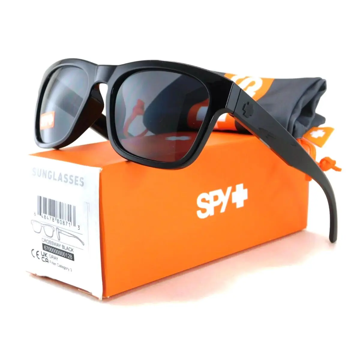 Spy Crossway Sunglasses Shiny Black / Gray Lens - Frame: Shiny Black, Lens: Gray