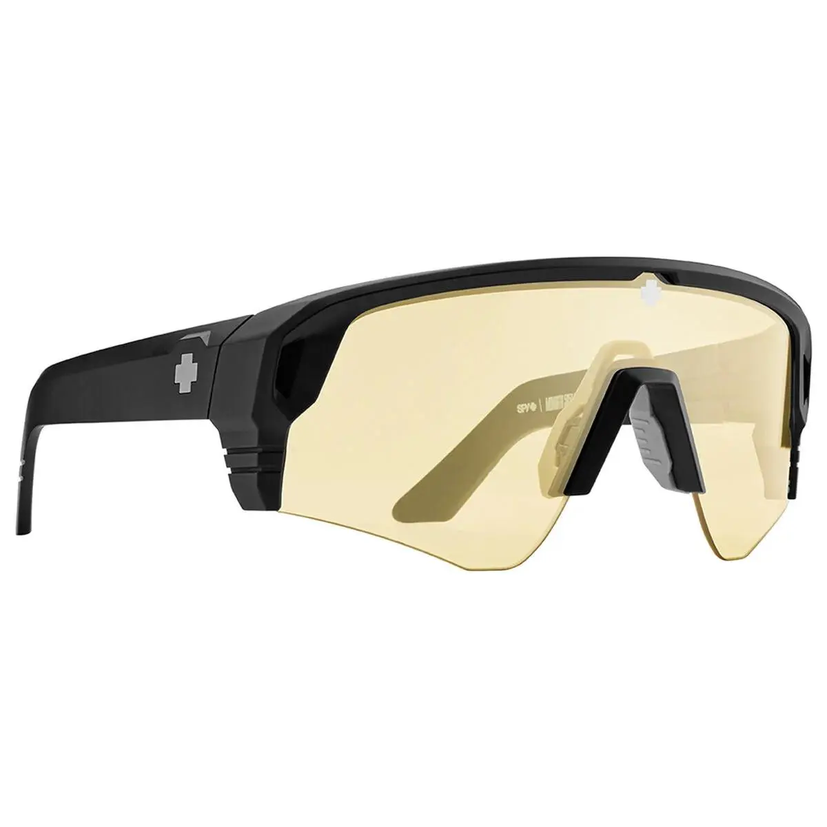 Spy Optics Men`s Monolith Speed Matte Black Sunglasses - Happy Low Light Yellow, Frame: Matte Black, Lens: Happy Low Light Yellow