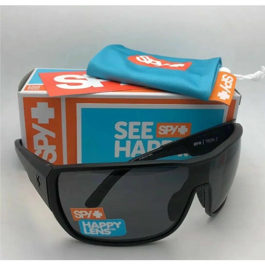 Spy Optic Sunglasses Tron 2 141-13 Matte Black Frame W/happy Grey-green Lens