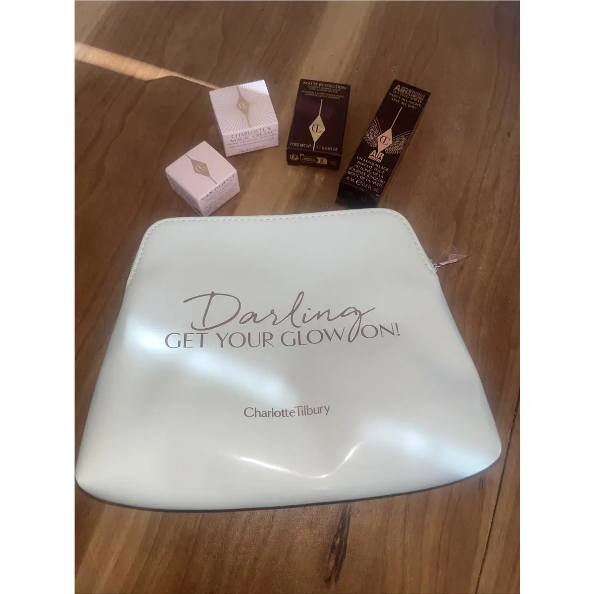 Charlotte Tilbury Set Lipstick Setting Spray Magic Eye Rescue Cream Bag