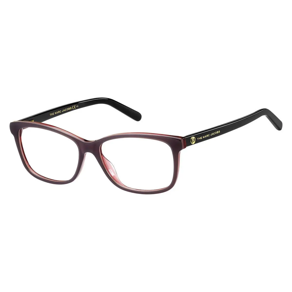Marc Jacobs 558 Eyeglasses Women Gray Burgundy Rectangle 53mm