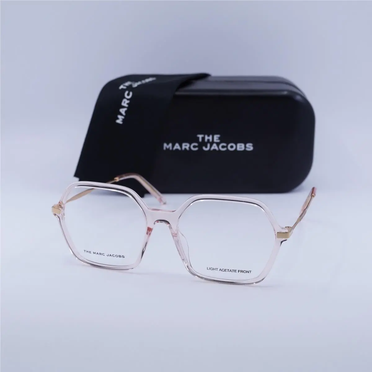 Marc Jacobs Marc 615 035J 00 Shiny Transparent Pink/gold 56mm Eyeglasses
