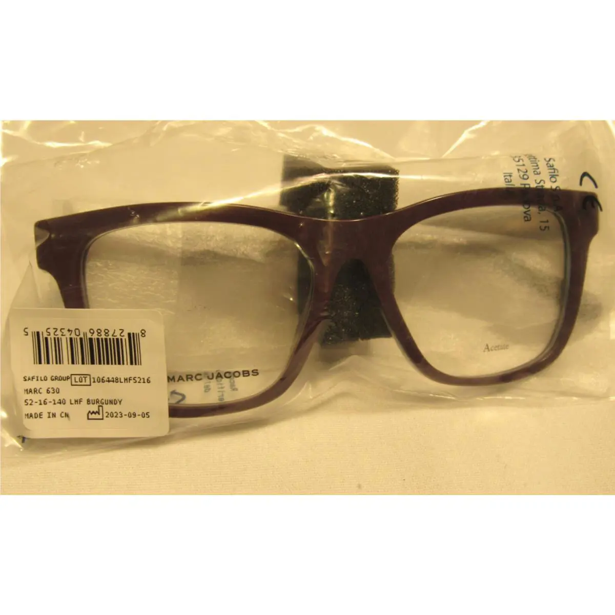 Marc Jacobs Marc 630 Lhf Burgundy Womens Rectangle Eyeglasses 52 16 140 W/case