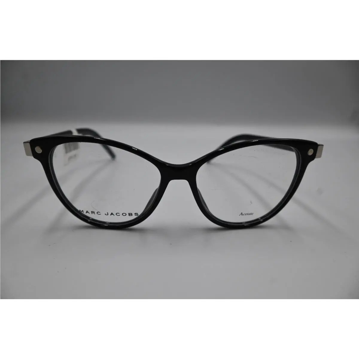 Marc Jacobs Eyeglasses Frames 20 807 Black Silver Cat Eye Full Rim 51-15-145