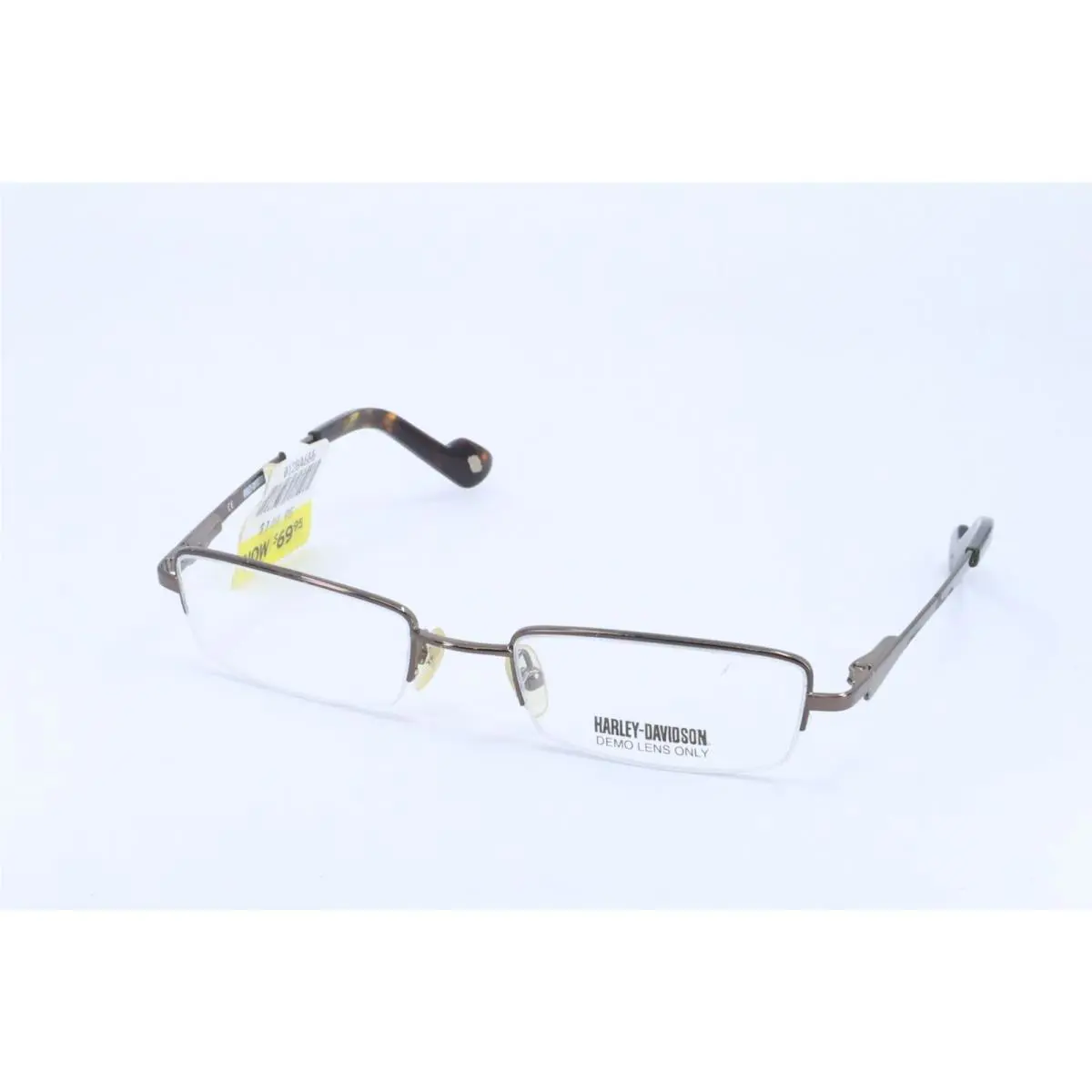 Harley Davidson HD433 Brown Rectangle Men Semi-rimless 47-18-130 Eyeglass
